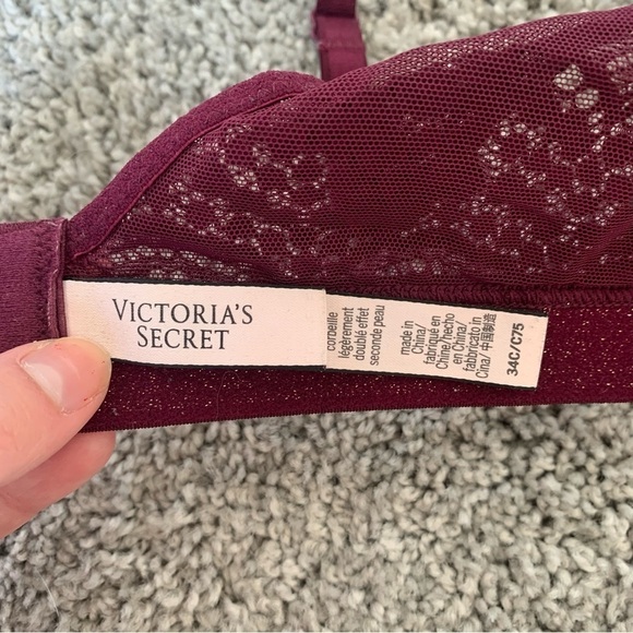Victoria's Secret Plum Colored Lace Bra Size 34C - Picture 5 of 8